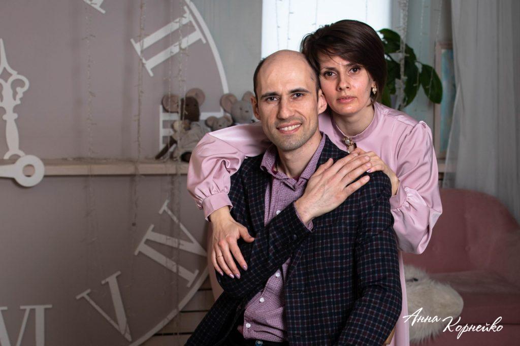 семейная пара в фотостудии инвок
